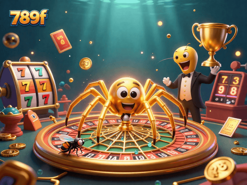Experience thrilling slots and jackpot chances at 789f in this dynamic casino scene.
