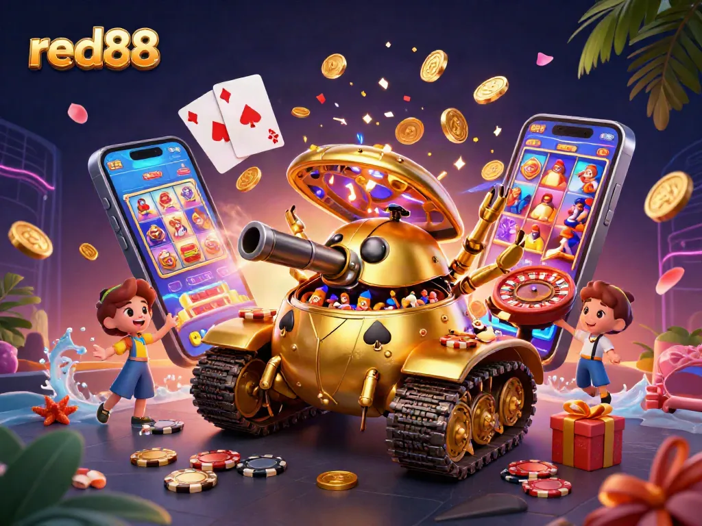 Experience victory at red88's vibrant casino scene filled with action-packed gaming adventures.