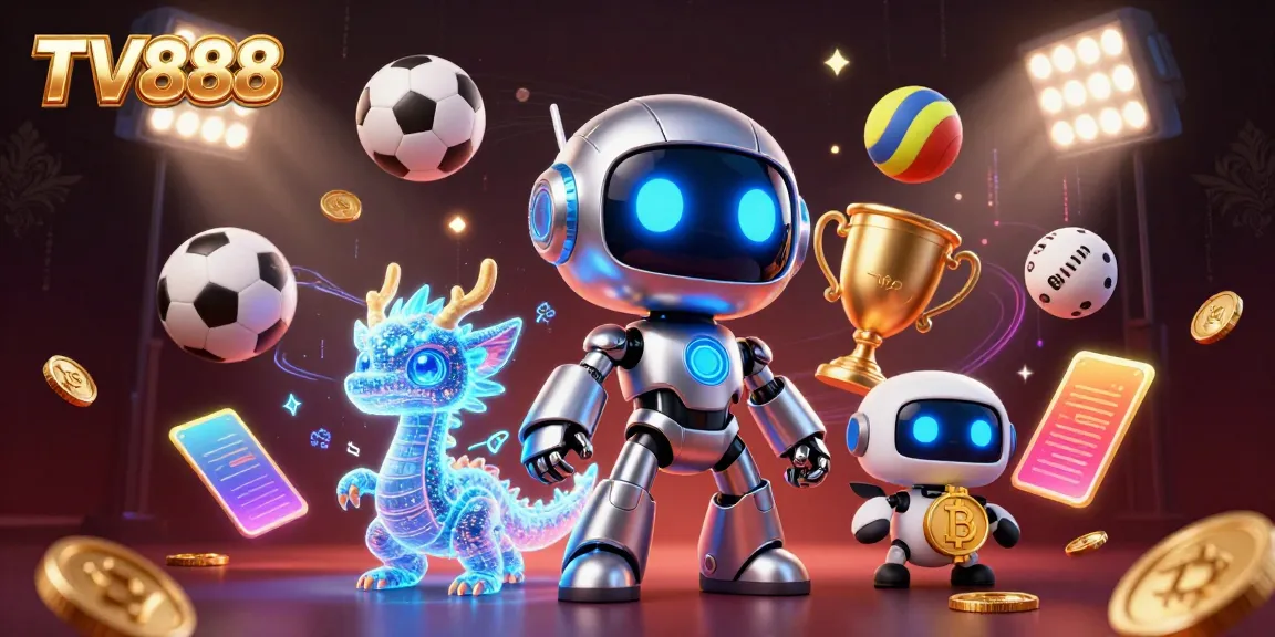 Bet on games with TV888's animated characters and dynamic sports elements in vibrant detail.