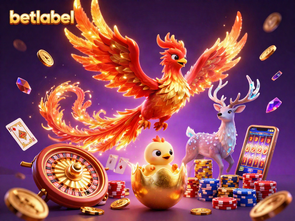 Engage with betlabel through thrilling gameplay featuring a phoenix and casino elements